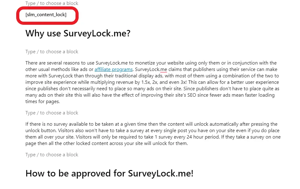 surveylock 6