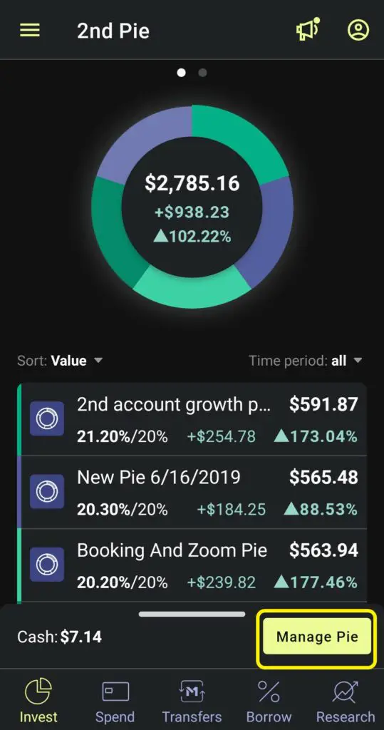 m1 finance m1 pie 