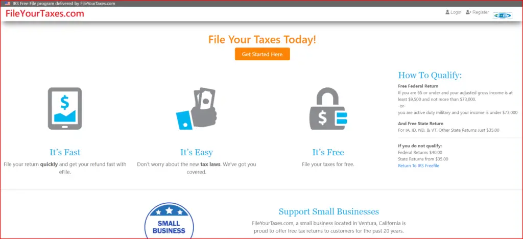 file your taxes for free fileyourtaxes.com