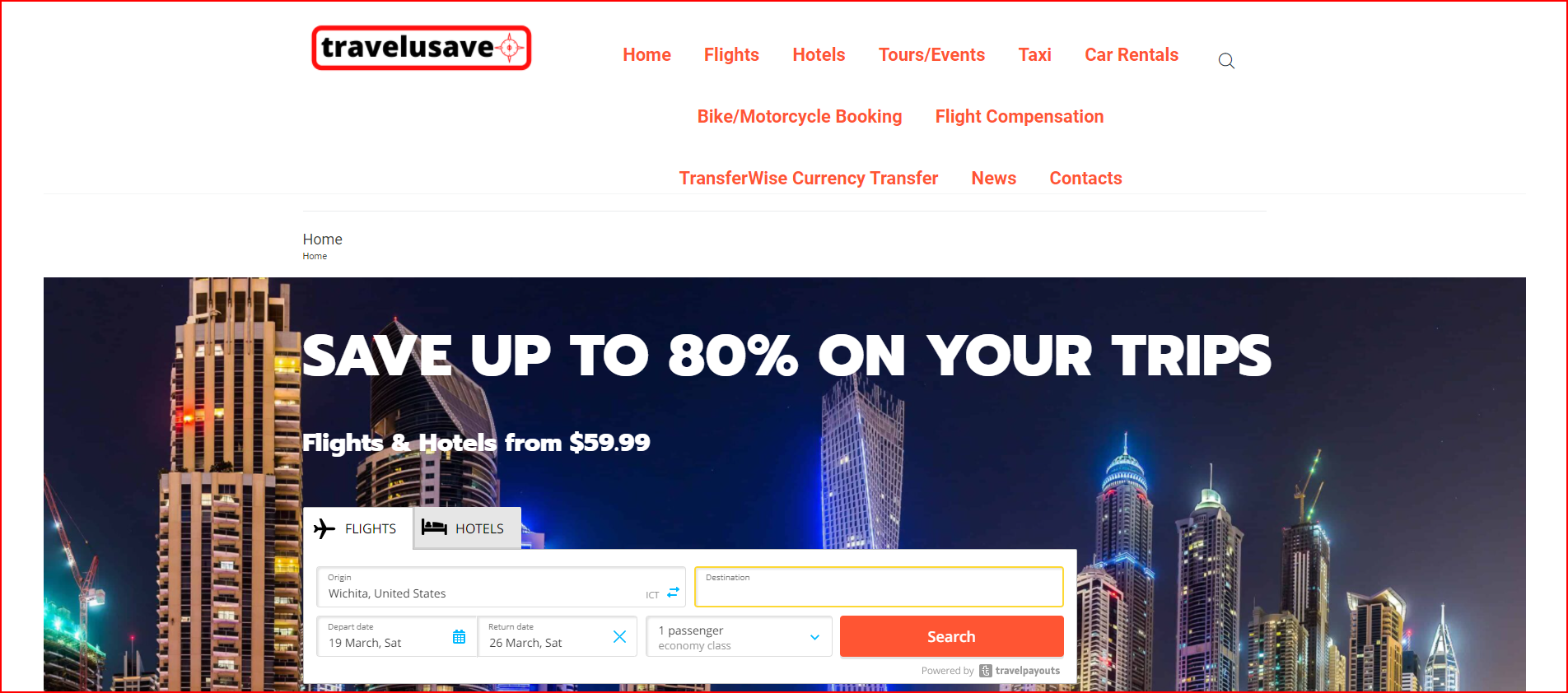Travelusave.com best deals on travel