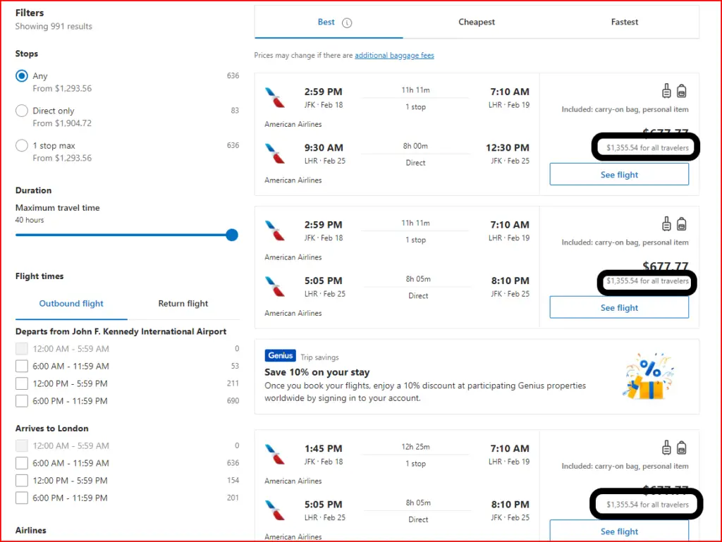 travelusave.com vs booking.com 3