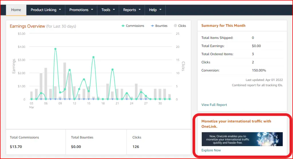 Onelink - monetize international amazon affiliate account